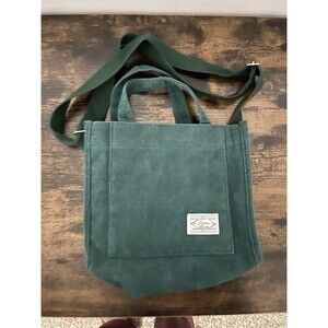 Letu The Crimie Green Corduroy Canvas Shoulder Bag Handbag Women’s Strap
